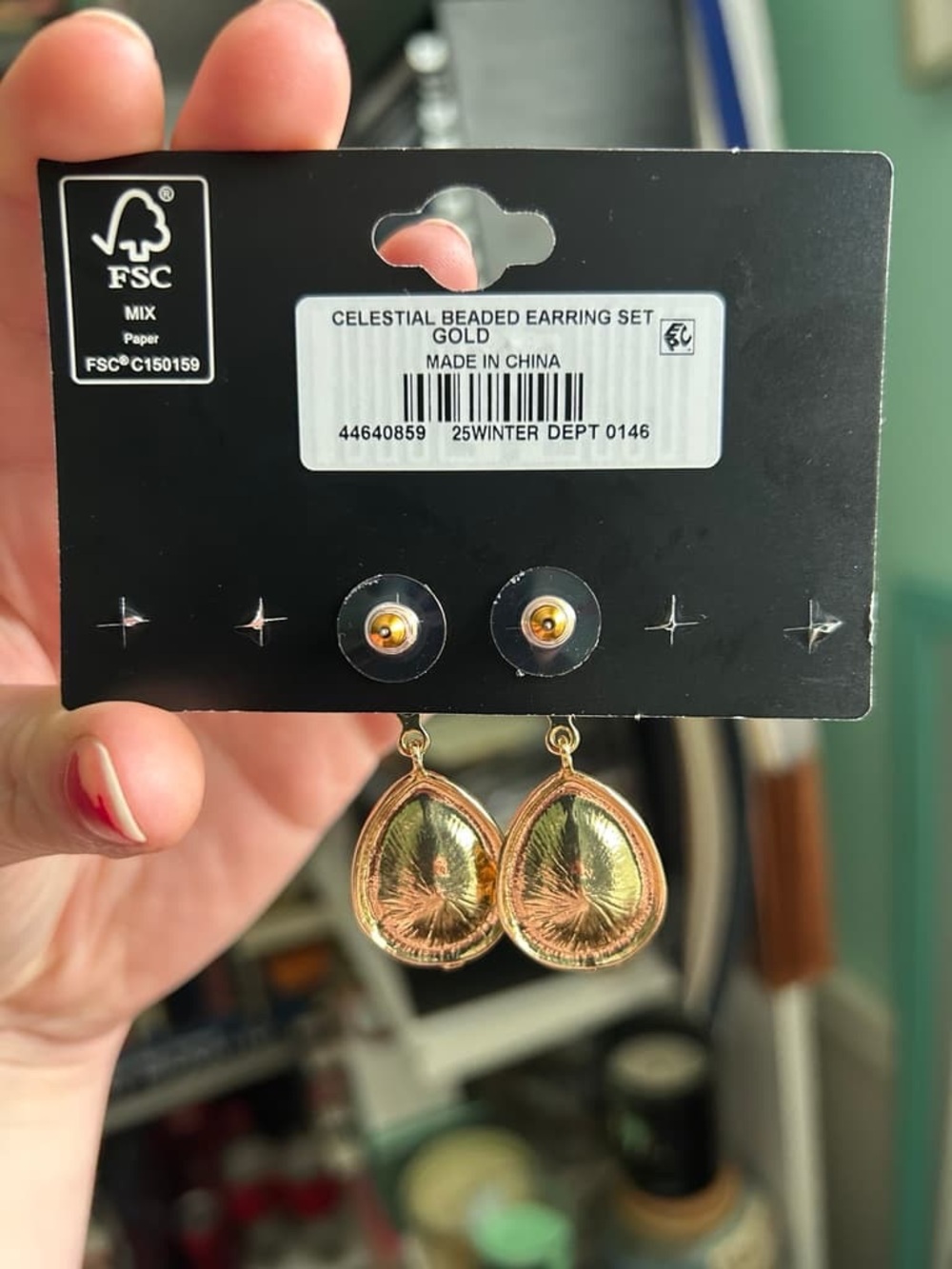 torrid Gold Teardrop Dangle Earrings